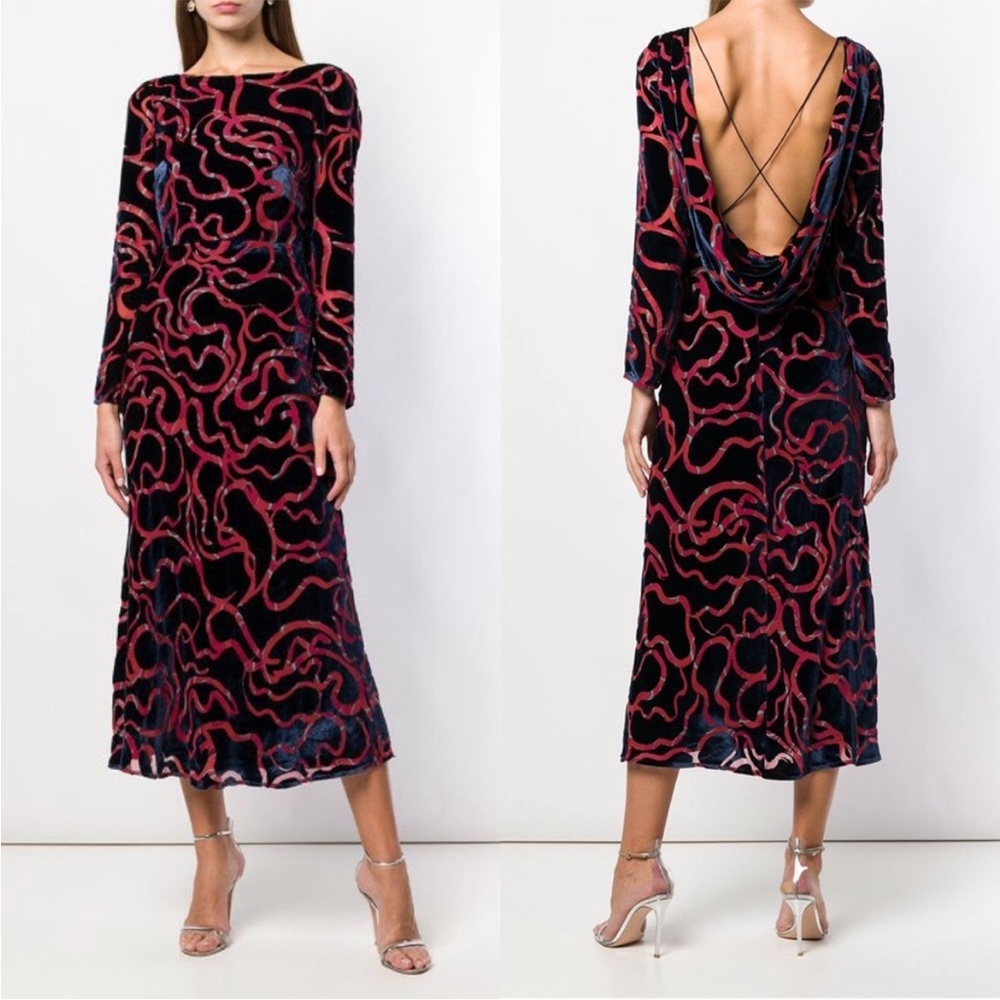 Saloni Velvet Tina Dress